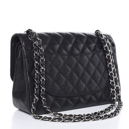 Chanel Caviar Quilted Jumbo Double Flap Black 3 of 13