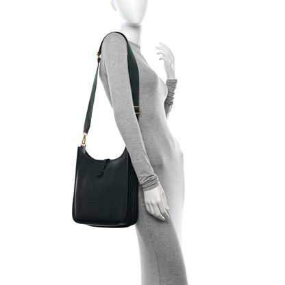Hermes Taurillon Clemence Evelyne III PM Vert Cypress 2 of 11
