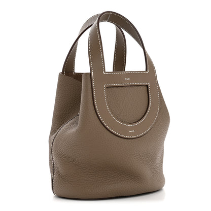Hermes Taurillon Clemence Swift In-The-Loop 18 Bag Etoupe 3 of 10