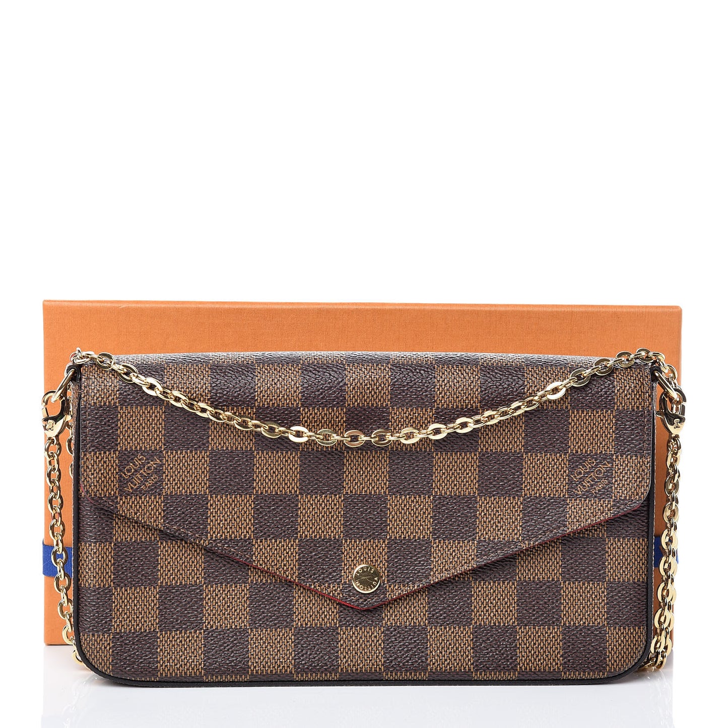 Damier Ebene Pochette Felicie Chain Wallet