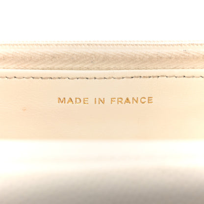 Chanel Caviar Quilted Crystal CC Wallet On Chain WOC White 7 of 15