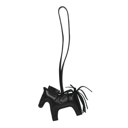 Hermes Milo Lambskin Grigri Rodeo Horse Bag Charm PM So Black 1 of 4