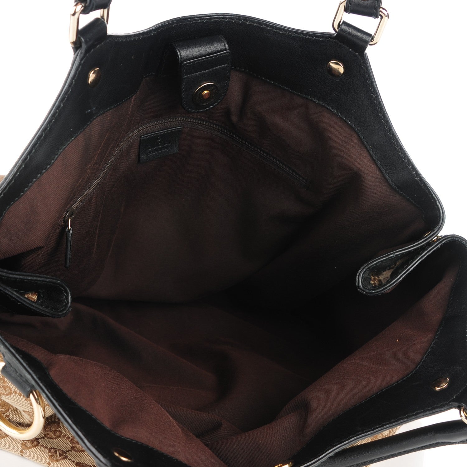 Gucci Monogram Large Sukey Tote Beige Ebony Black 5 of 7
