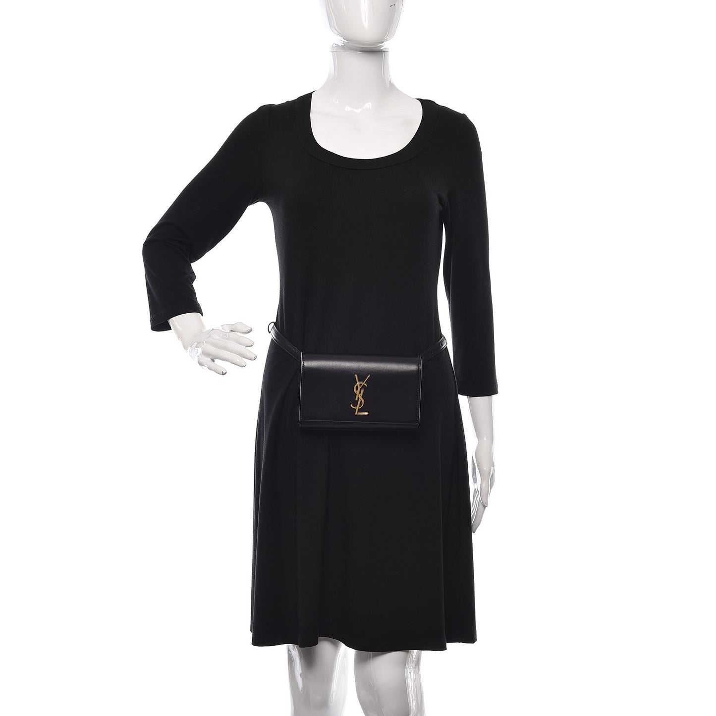 Smooth Calfskin Monogram Kate Belt Bag Black