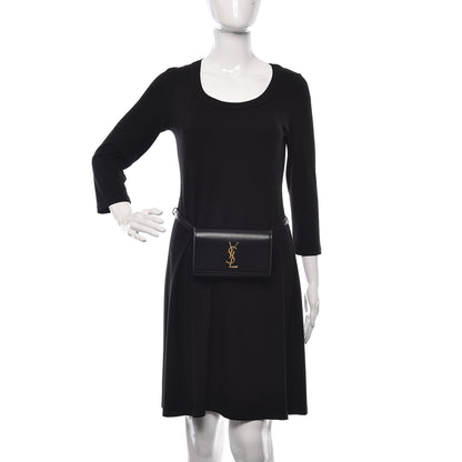 Saint Laurent Smooth Calfskin Monogram Kate Belt Bag Black 2 of 10