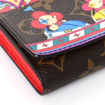 Louis Vuitton Monogram 2020 Christmas Animation Sarah Wallet Coquelicot 7 of 9