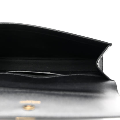 Saint Laurent Grain De Poudre Monogram Cassandre Clutch Black 5 of 8