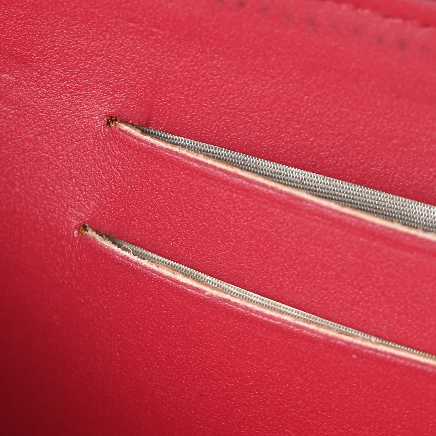Metallic Aged Calfskin Quilted Small Gabrielle Zip Around Wallet Gold