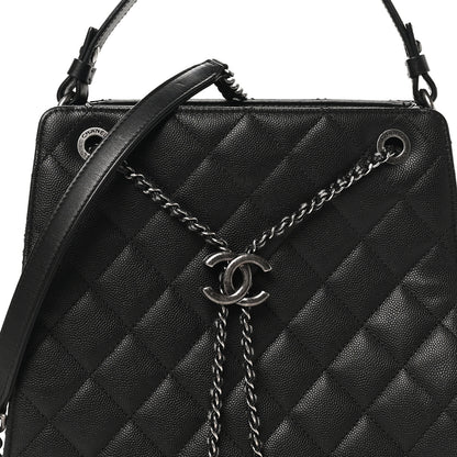 Chanel Caviar Quilted Medium CC Bucket Bag Black 7 of 11
