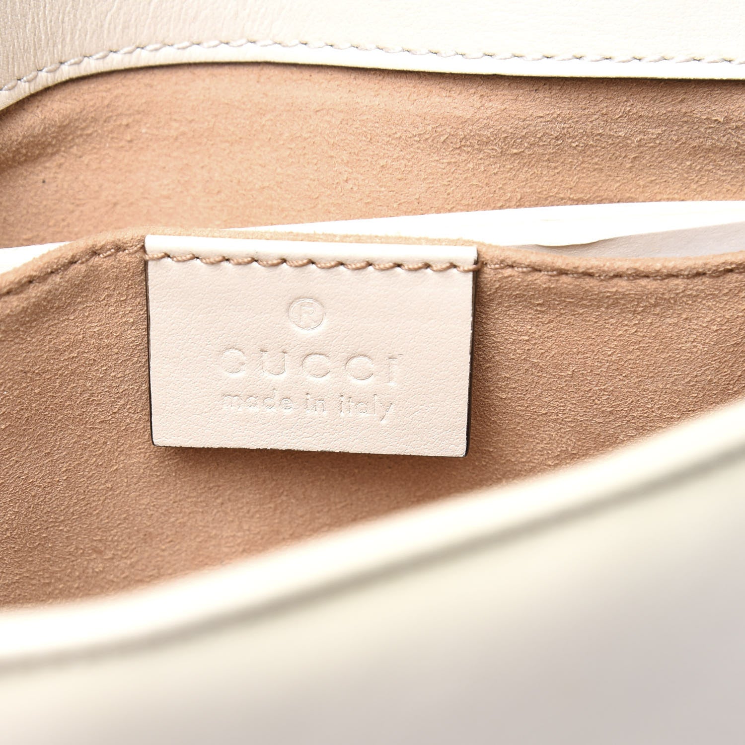 Gucci Calfskin Matelasse Mini GG Marmont Shoulder Bag White 5 of 11