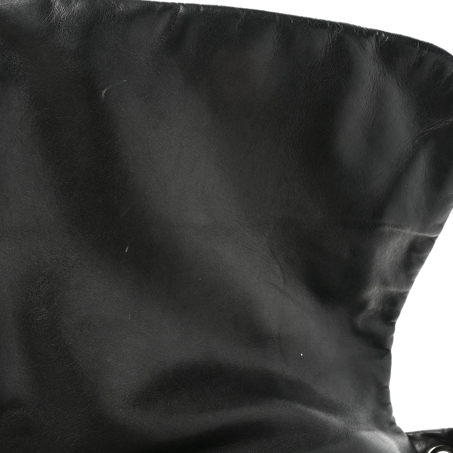 Lambskin Patchwork Accordion Flap Black White