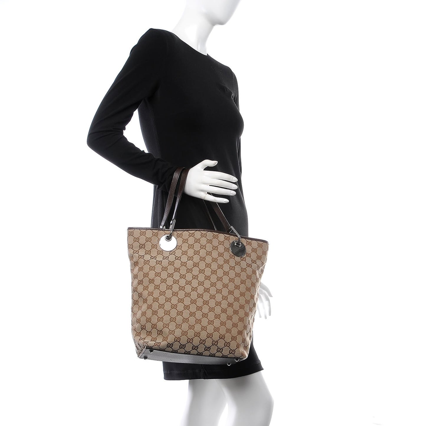 Monogram Large Eclipse Tote Dark Brown