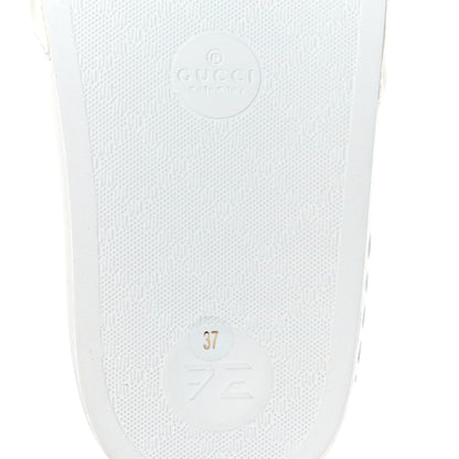 Gucci Nappa Interlocking G Cat Womens Pursuit Slide Sandals 37 Great White 6 of 7