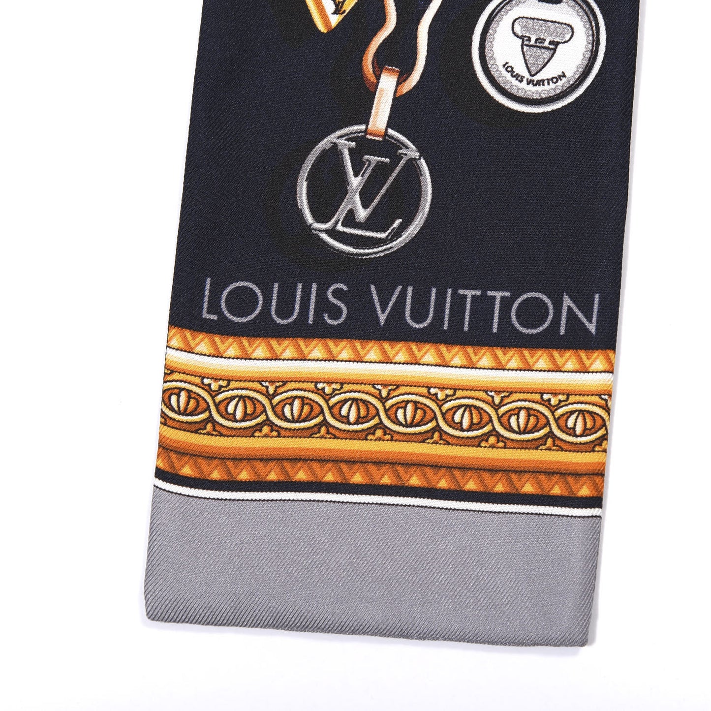 Silk Monogram Vendome Bandeau Navy