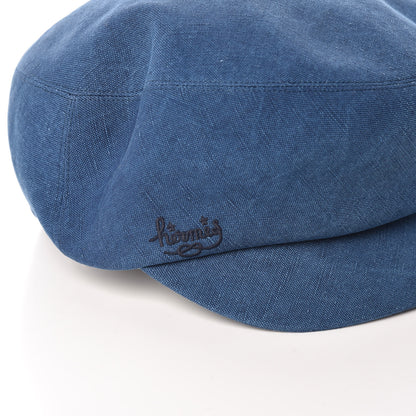 Hermes Linen Paola Cap 56 Indigo 8 of 8