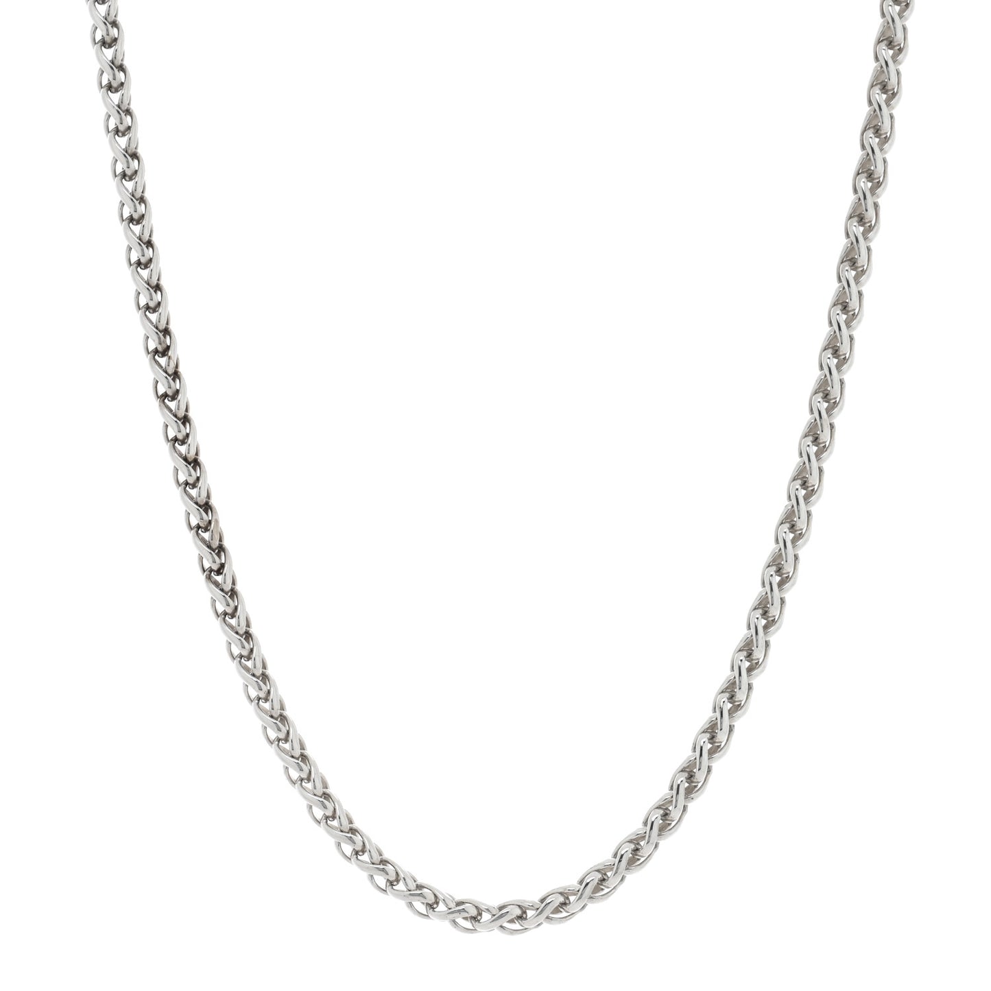 Sterling Silver 4mm Wheat Chain Necklace