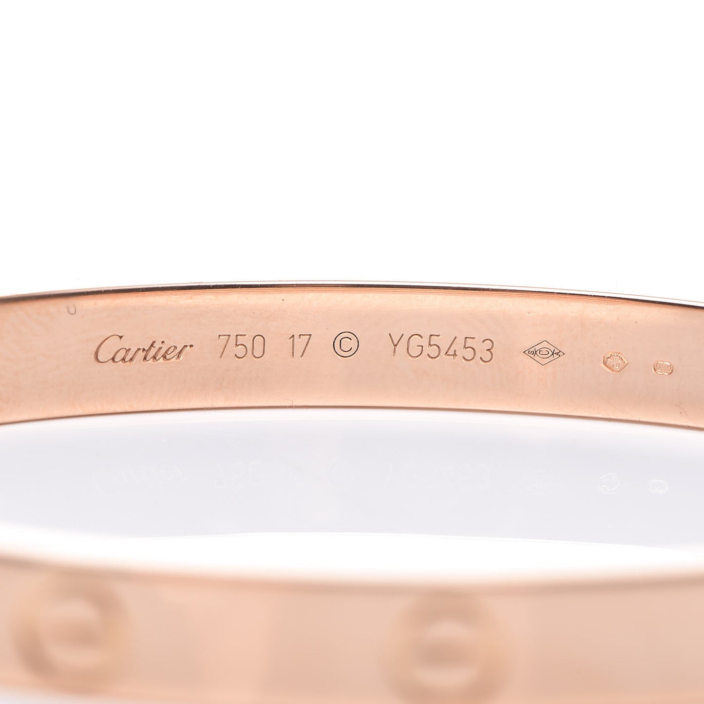 18K Pink Gold LOVE Bracelet 17