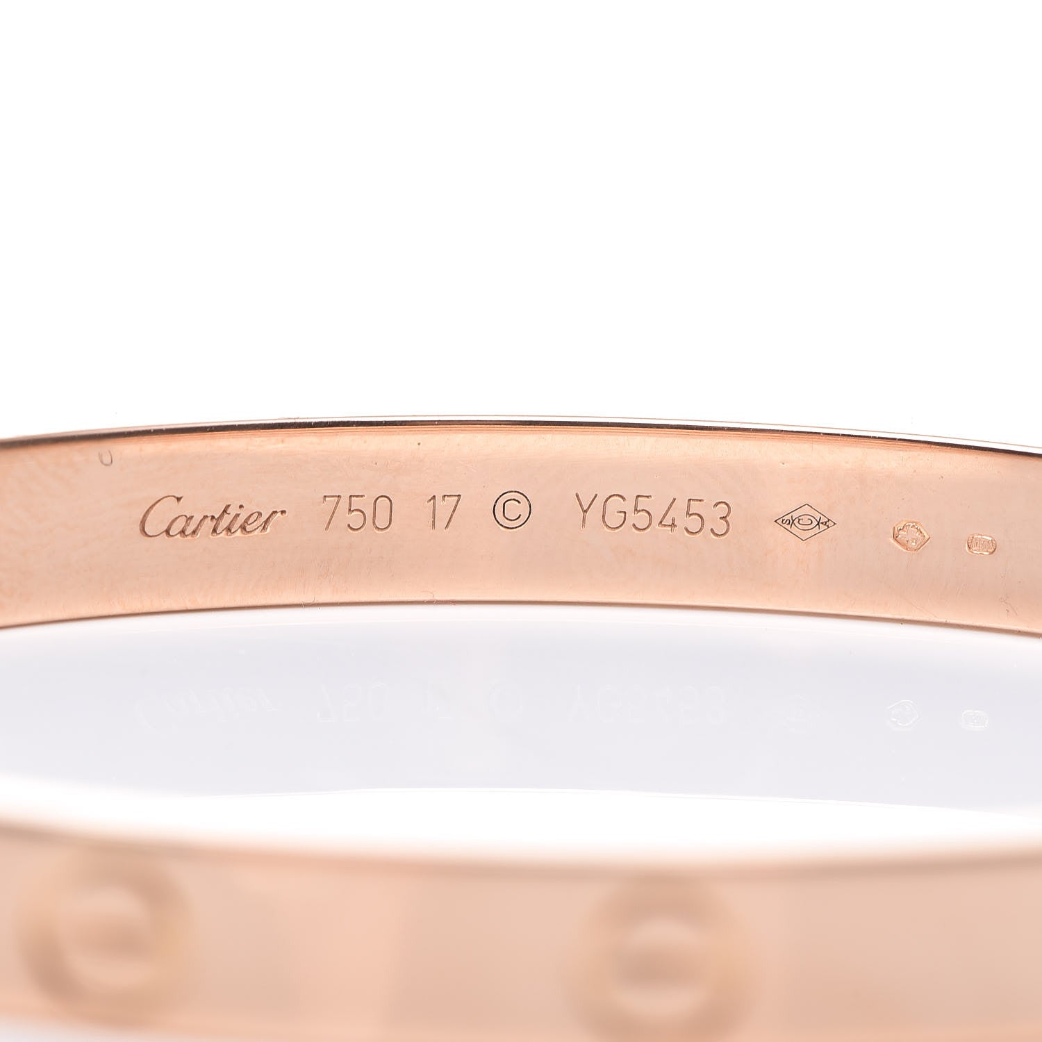 Cartier 18K Pink Gold LOVE Bracelet 17 4 of 6