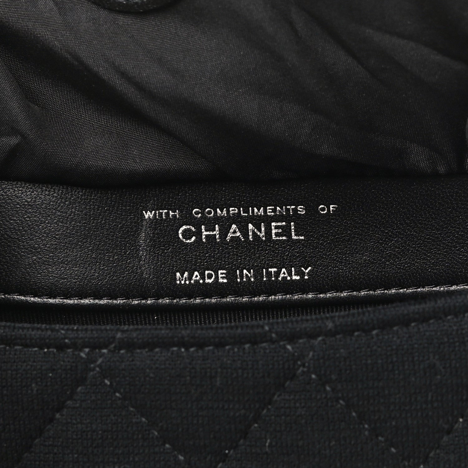 Chanel Jersey Fabric Quilted Foldable Tote With Chain Black Multicolor 6 of 14