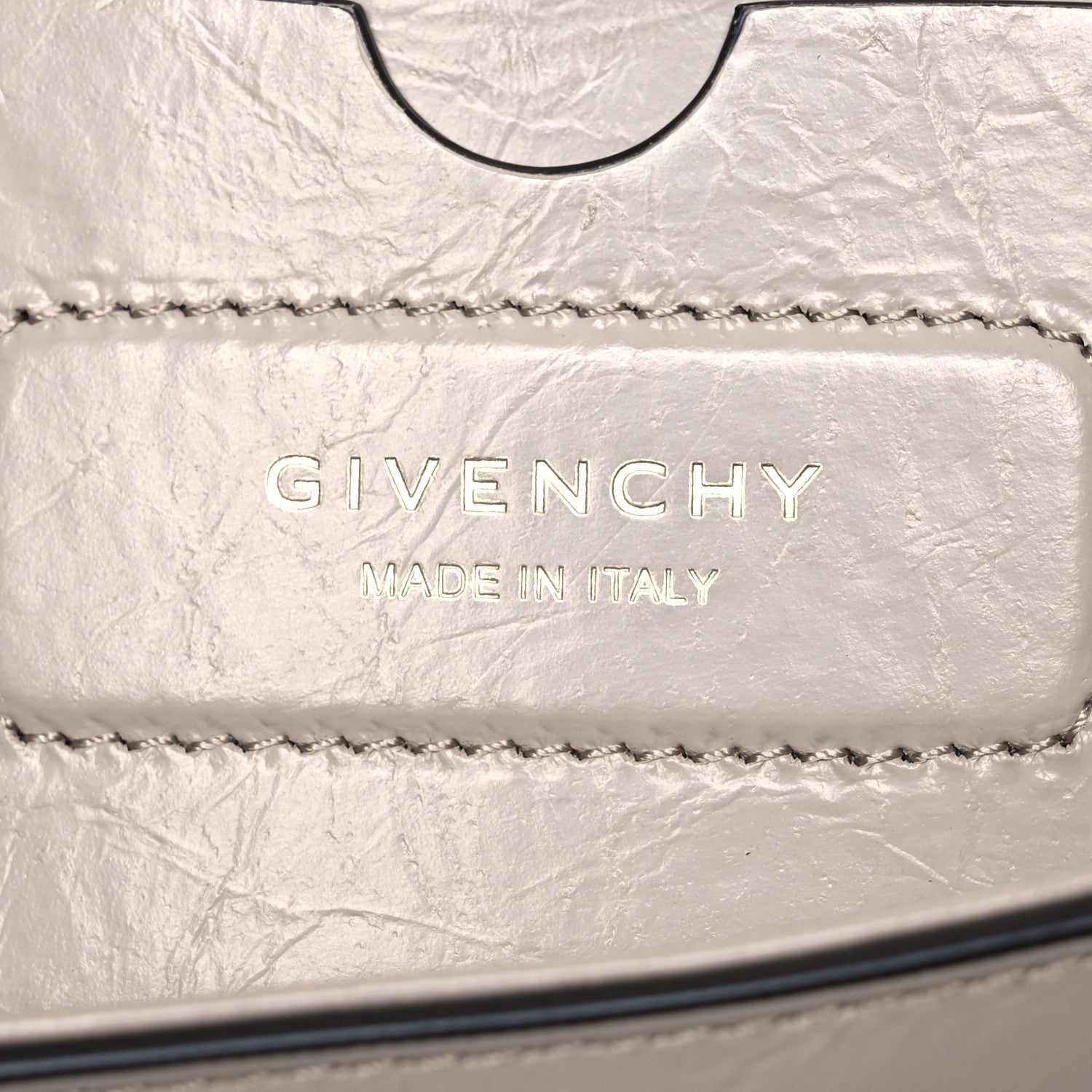 Givenchy Creased Patent Calfskin Small ID Flap Dune 6 of 14