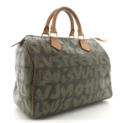 Louis Vuitton Monogram Graffiti Speedy 30 Kaki 3 of 14