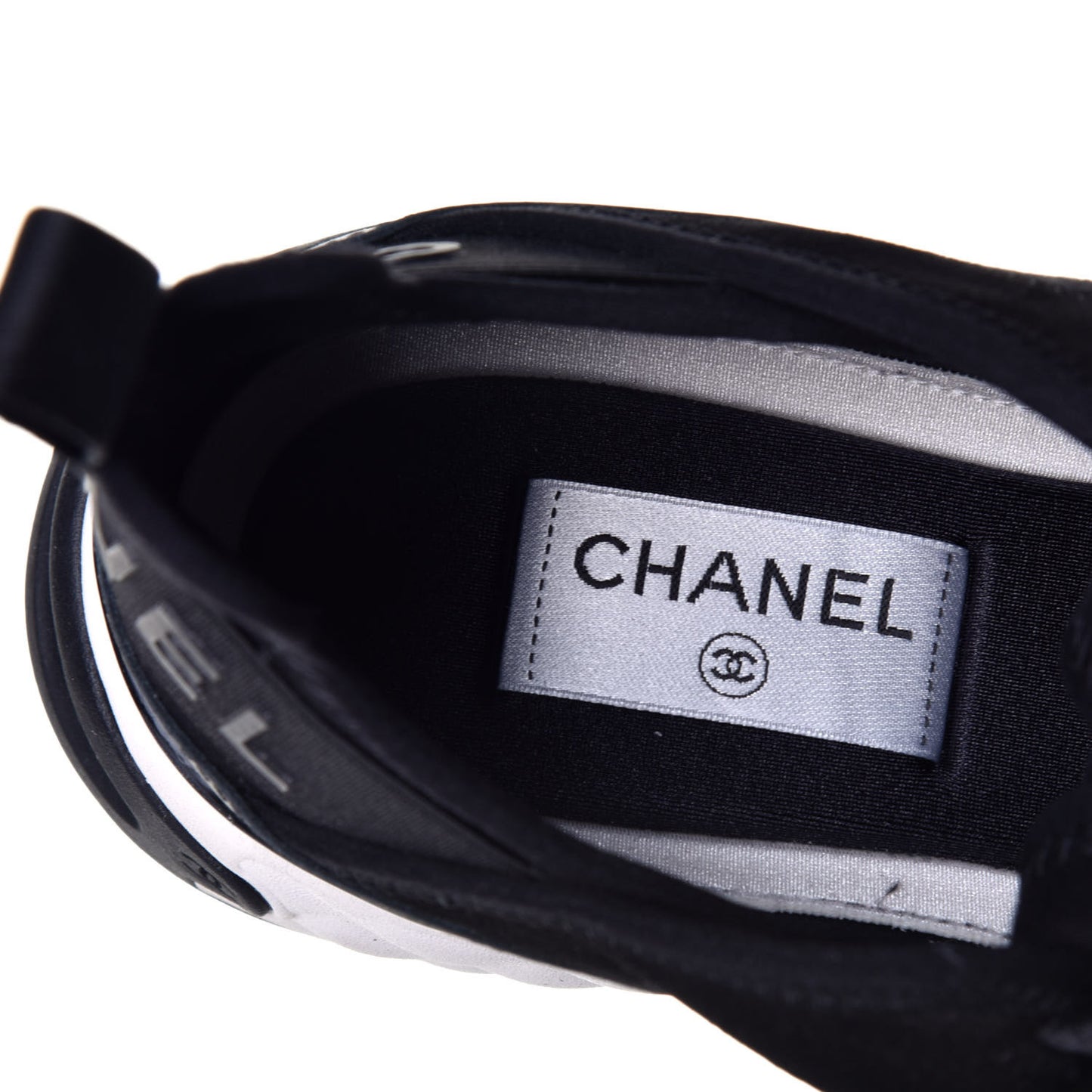 Velvet Calfskin Mixed Fibers CC Sneakers 40 Black