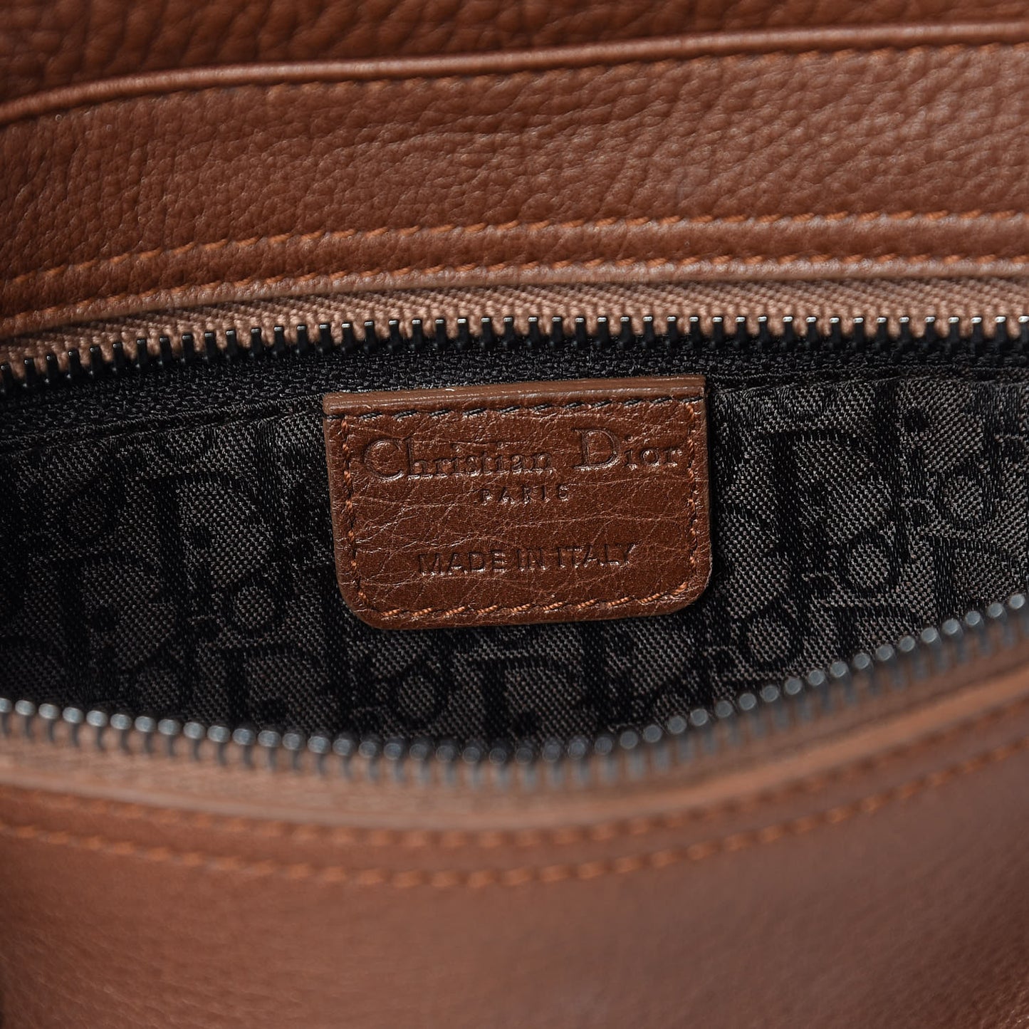 Calfskin Braided Gaucho Double Saddle Bag Brown
