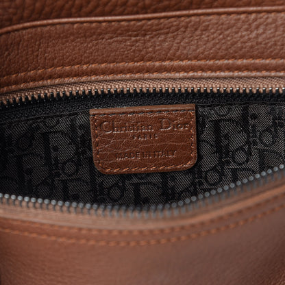 Christian Dior Calfskin Braided Gaucho Double Saddle Bag Brown 7 of 25