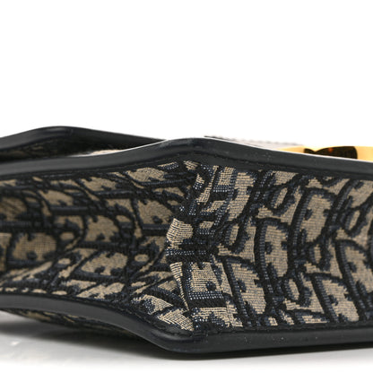 Christian Dior Oblique 30 Montaigne Flap Bag Blue 9 of 13