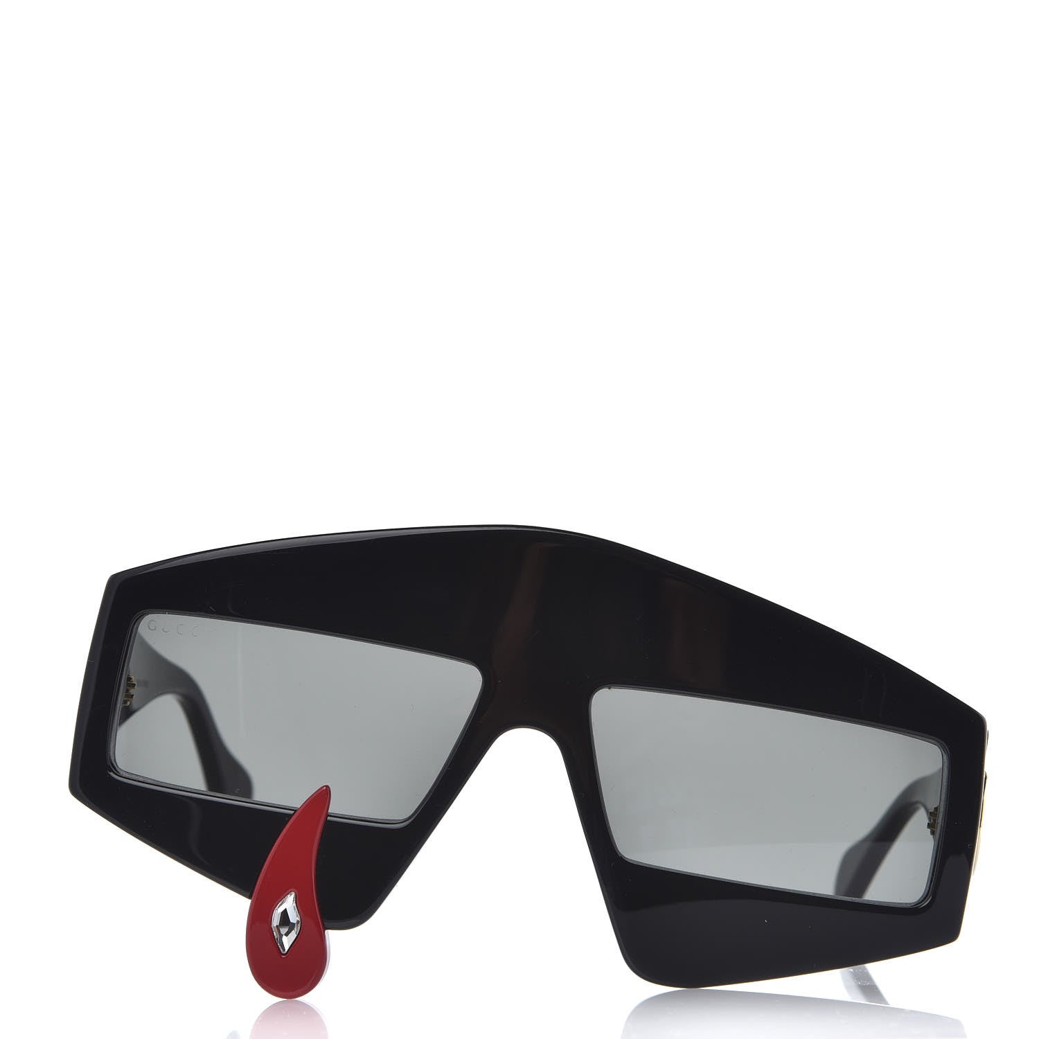 Gucci Acetate Crystal Hollywood Forever Tear Drop Sunglasses GG0359S Black 2 of 9