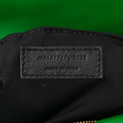 Saint Laurent Lambskin Quilted Small Loulou Puffer Monogram Chain Satchel New Vert 7 of 11