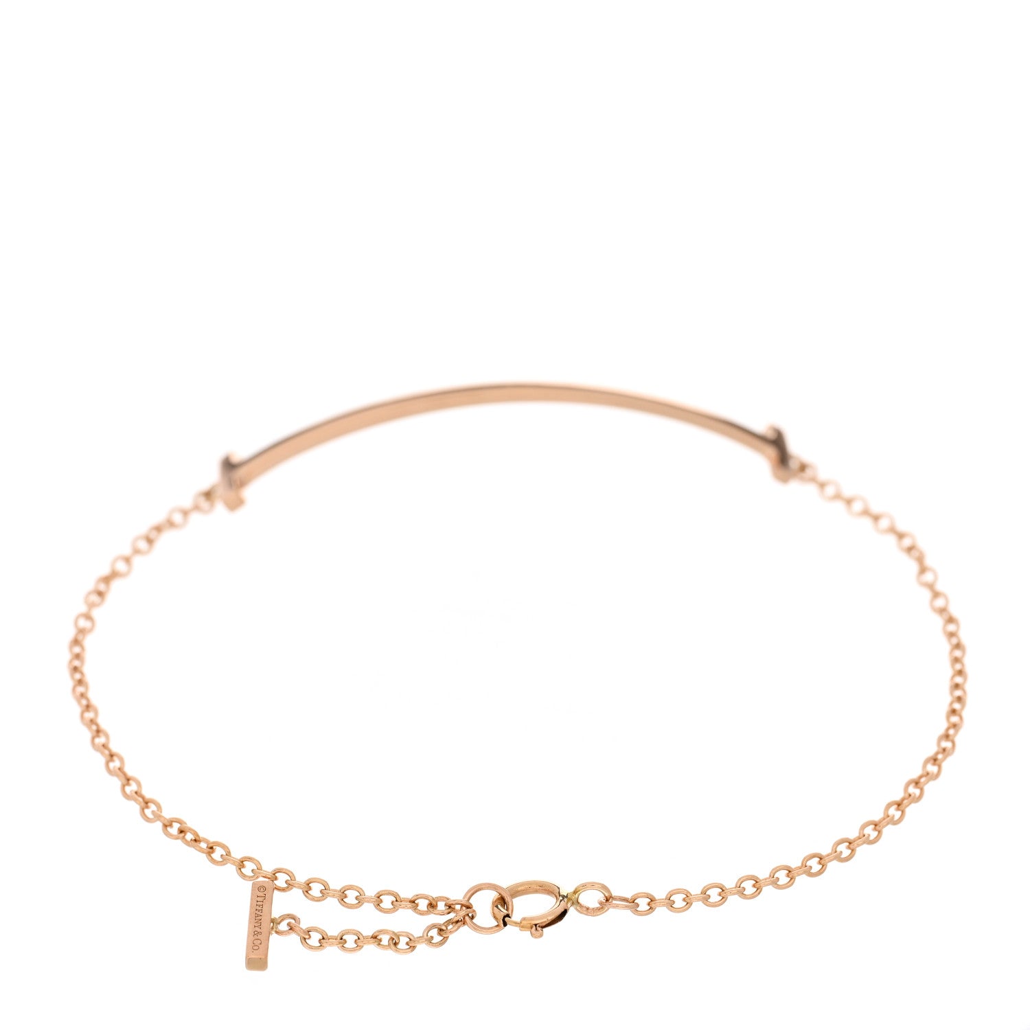Tiffany 18K Rose Gold T Smile Bracelet 2 of 4