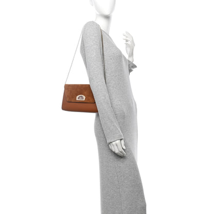 Christian Louboutin Veau Velours Calfskin Vero Dodat Clutch Cannelle 2 of 12
