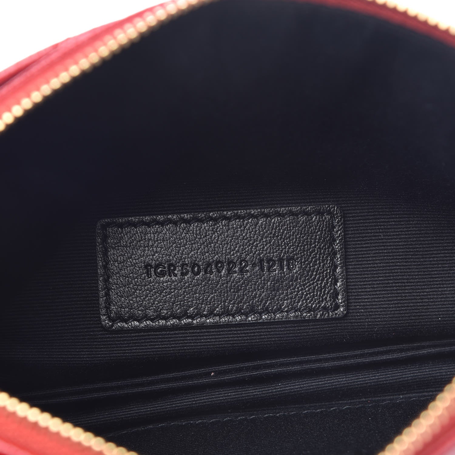 Saint Laurent Grain De Poudre Chevron Monogram Bill Pouch Bandana Red 7 of 8