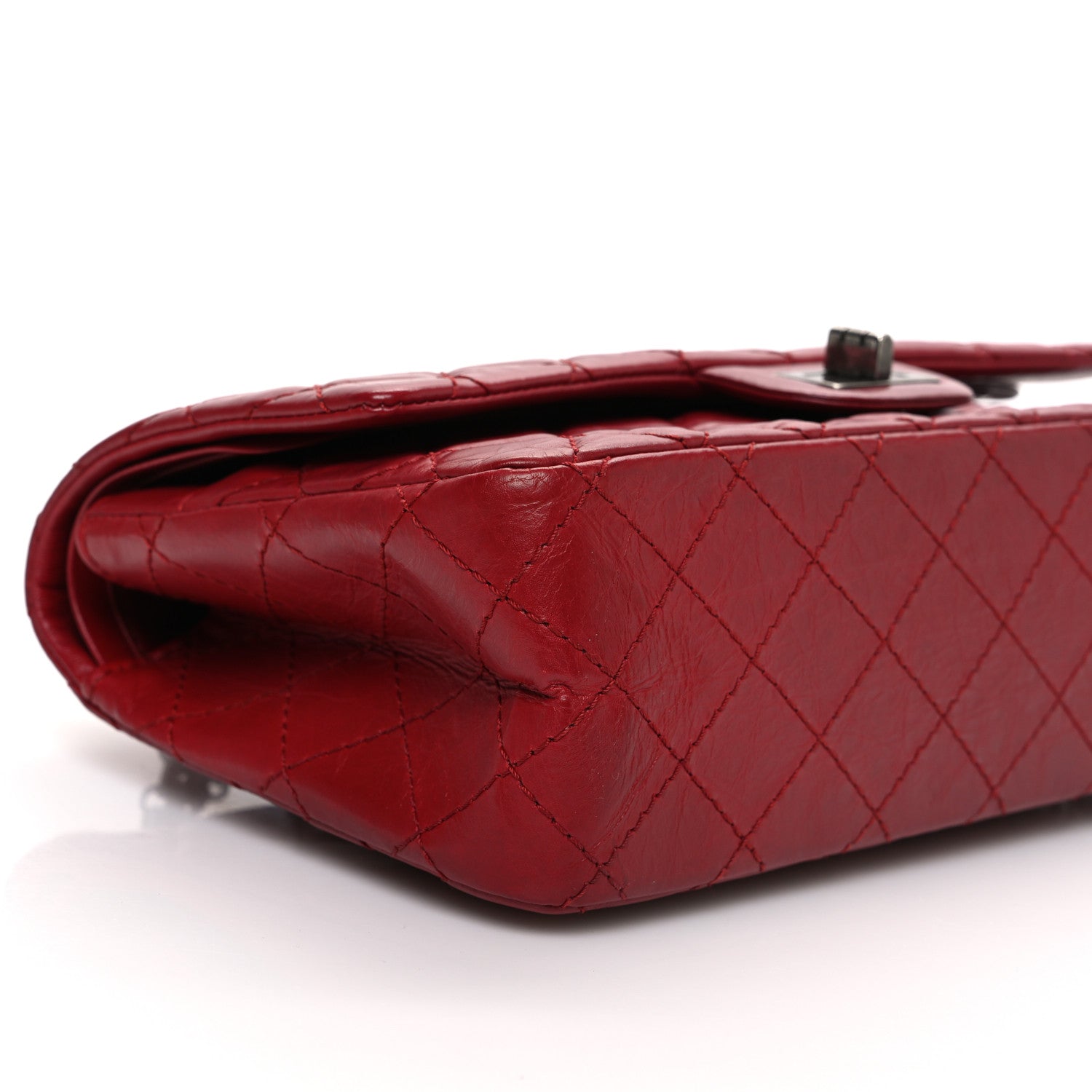 Chanel Aged Calfskin Quilted 2.55 Reissue 225 Flap Red 9 of 11