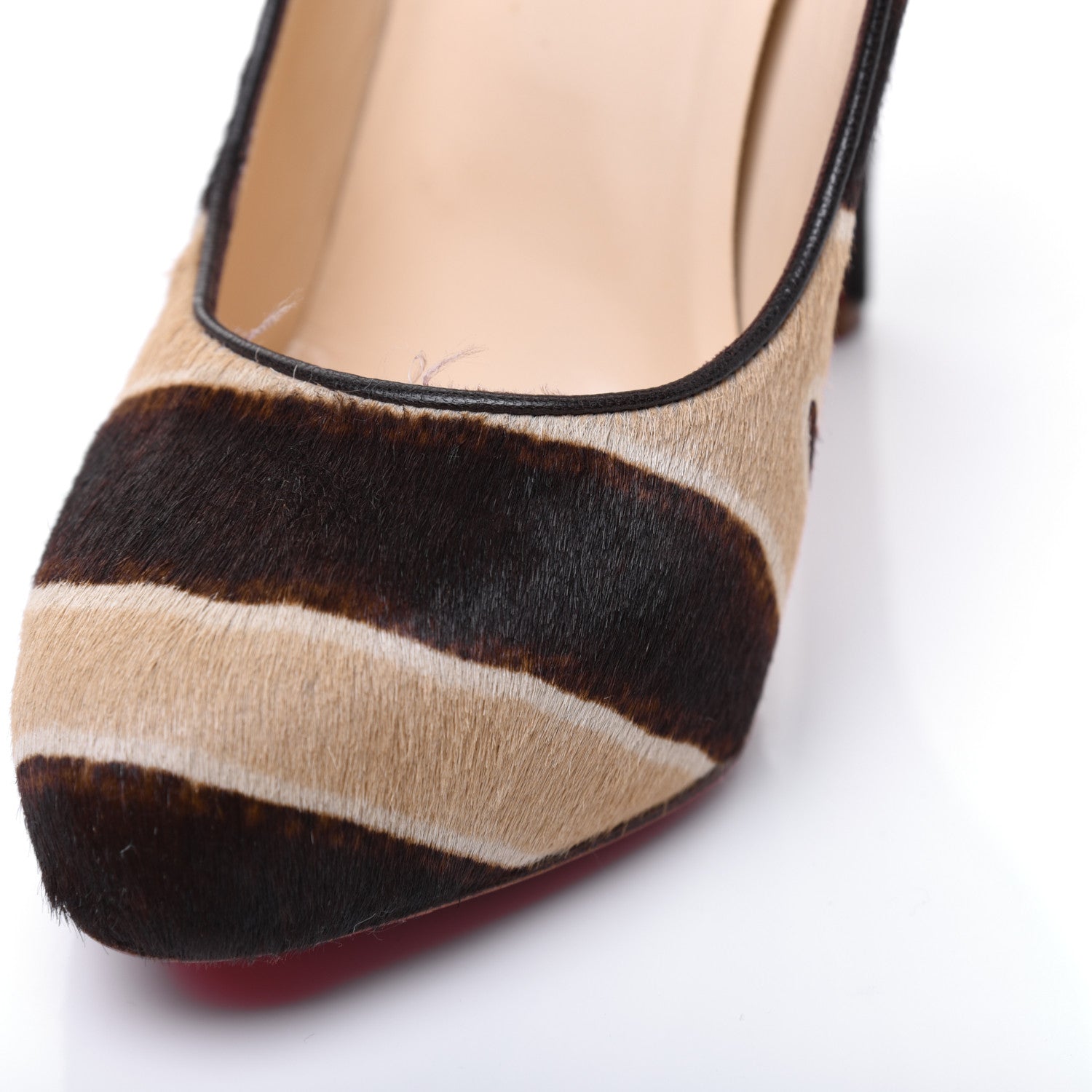 Christian Louboutin Calf Hair Feticha 120 Pumps 37.5 Zebra 8 of 15