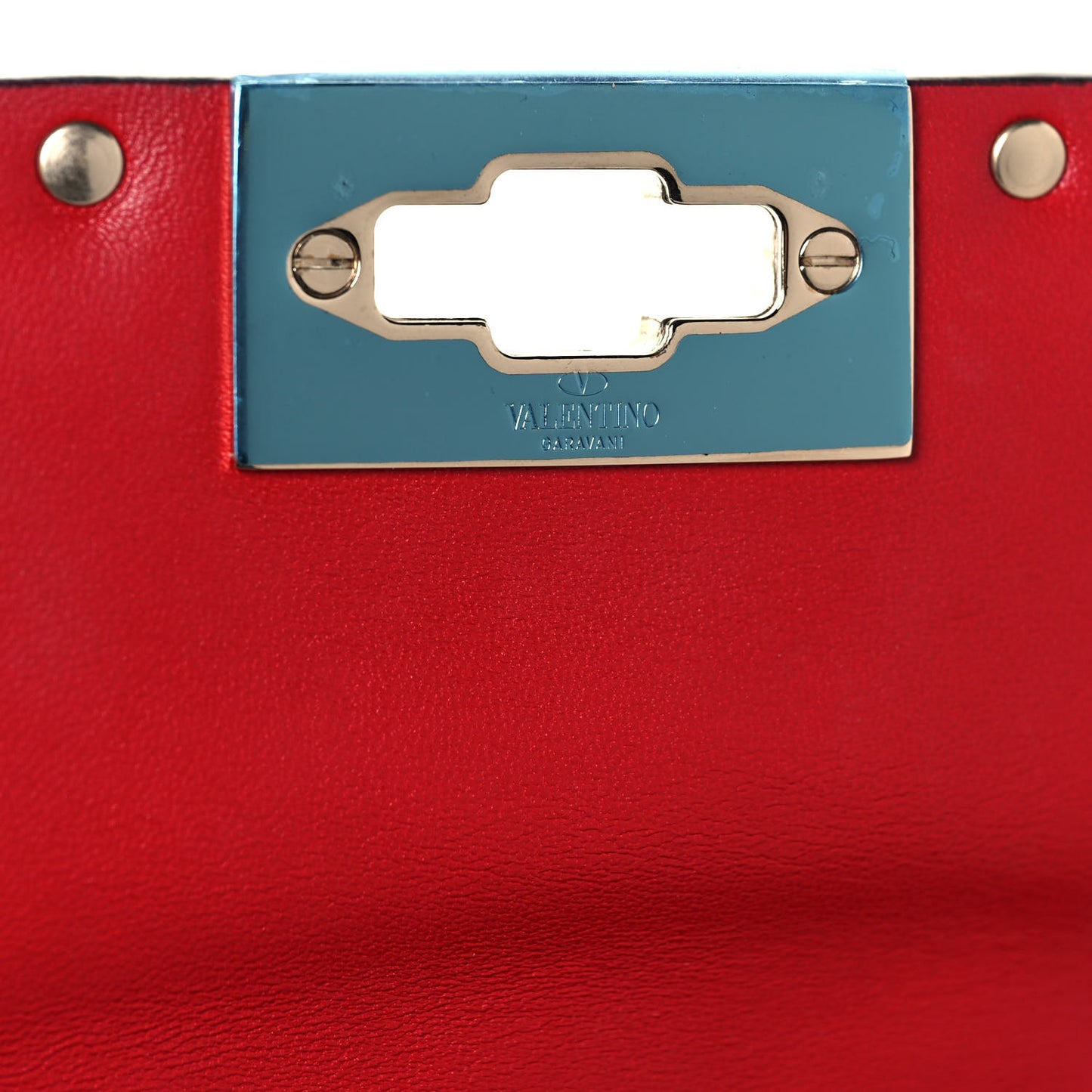 Nappa Medium Rockstud Spike Shoulder Bag Rosso Valentino