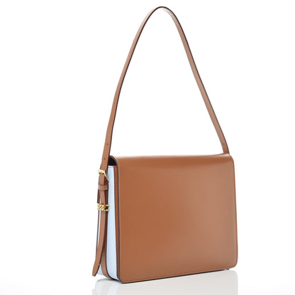 Burberry Calfskin Two Tone Large Grace Bag Nutmeg Pale Blue 3 of 12