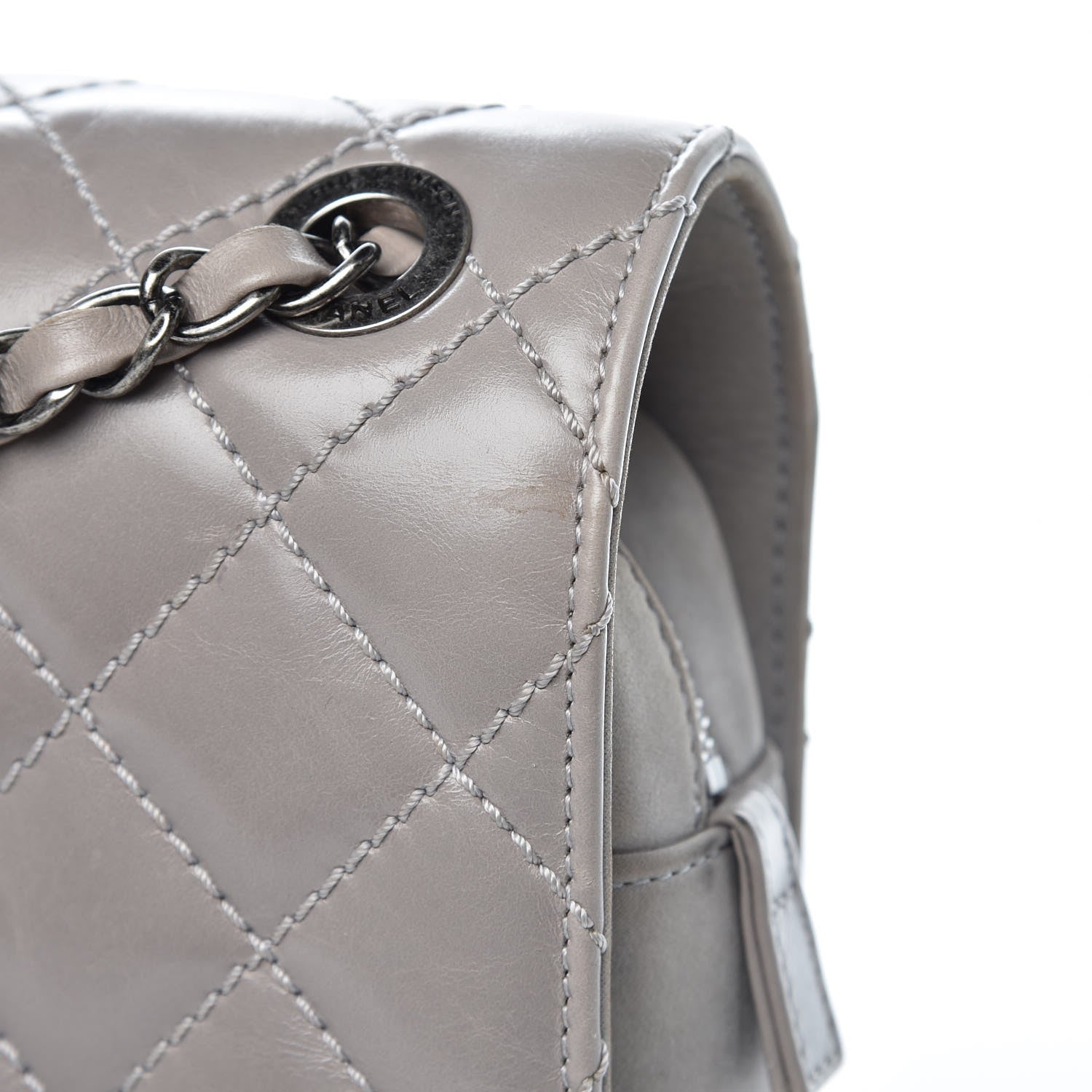 Chanel Glazed Calfskin Quilted Medium Day Trip Flap Black 12 of 16