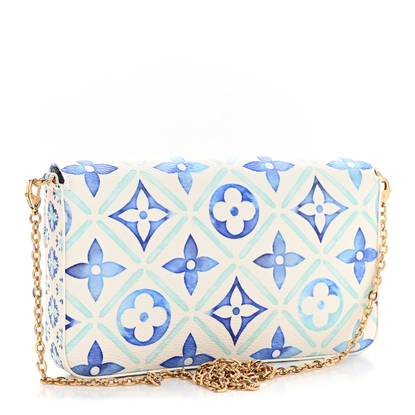 Monogram Giant By The Pool 2.0 Felicie Pochette Chain Wallet Lagoon Blue