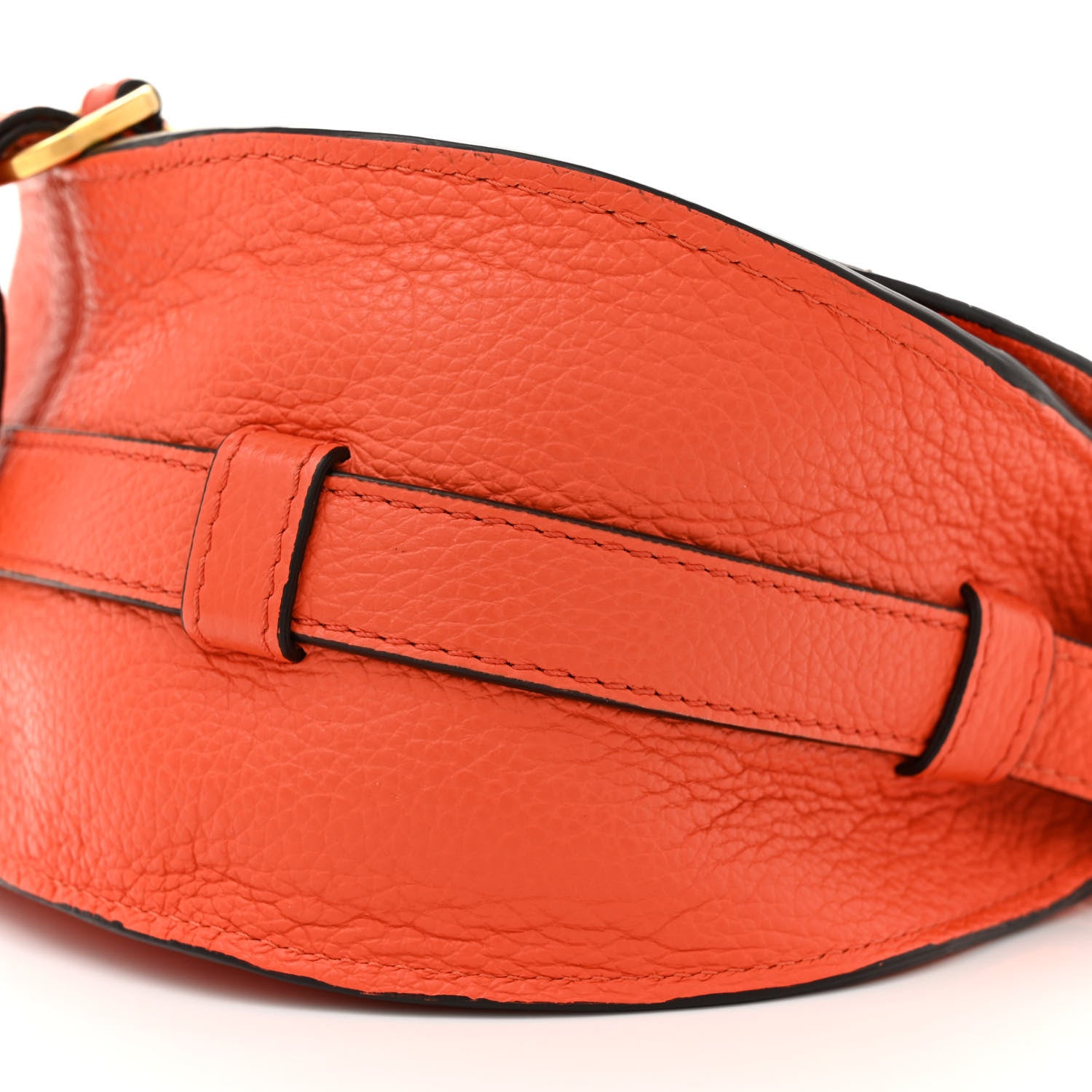 Chloe Grained Calfskin Small Marcie Saddle Bag Rusted Orange 12 of 17