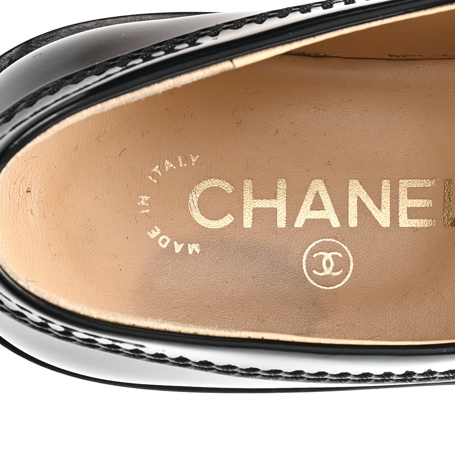 Chanel Velvet Metal CC Loafers 38 Black 8 of 10