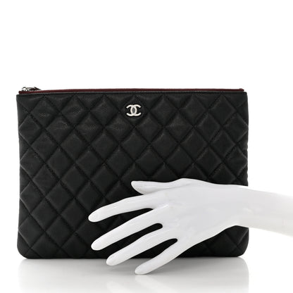 Chanel Caviar Quilted Medium Cosmetic Case Black 2 of 8