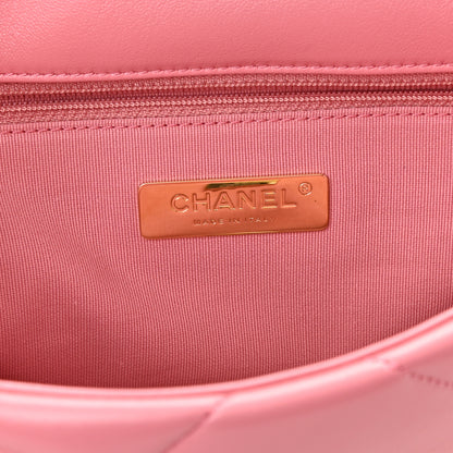 Chanel Lambskin Quilted Medium Chanel 19 Flap Pink 6 of 10