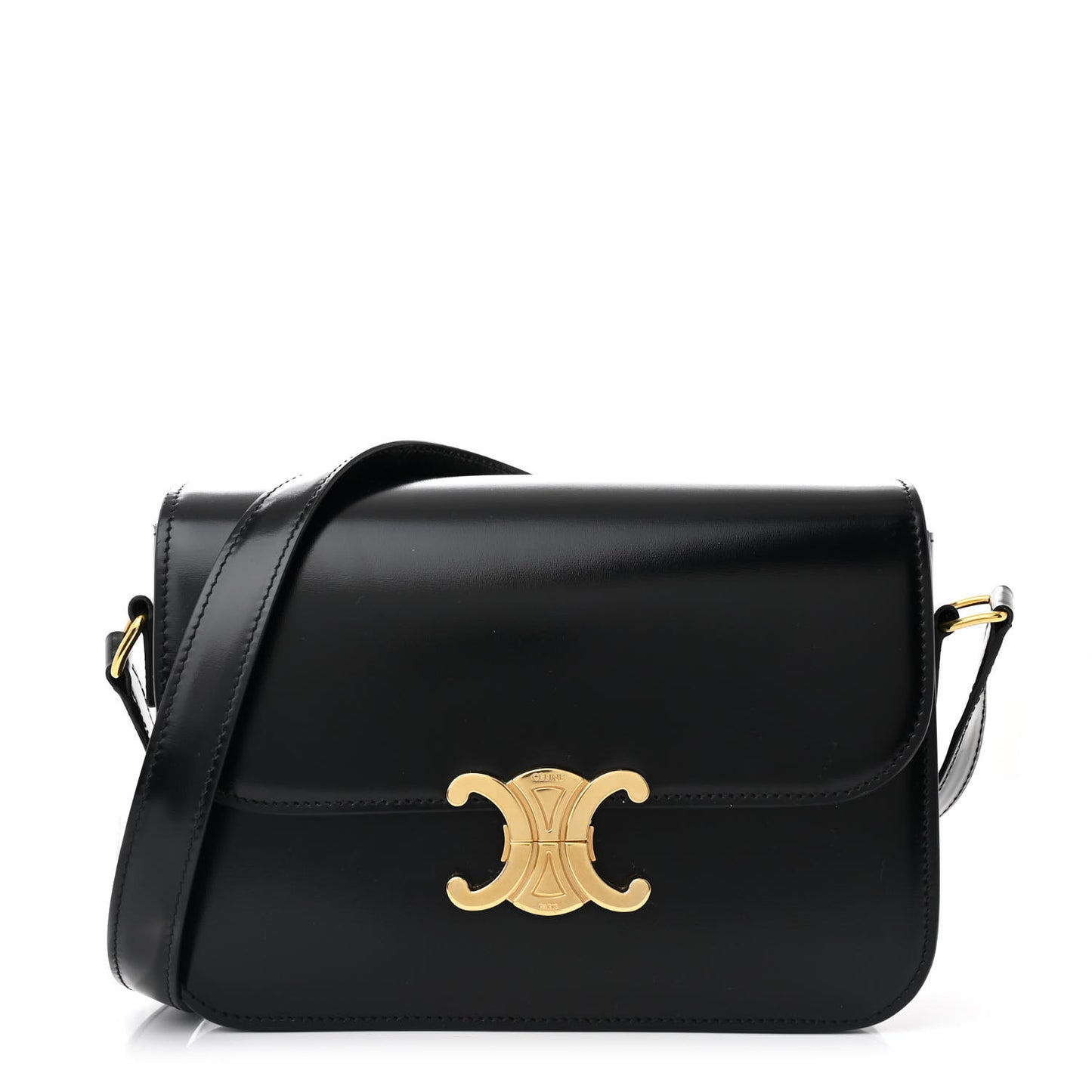 Shiny Calfskin Medium Triomphe Black