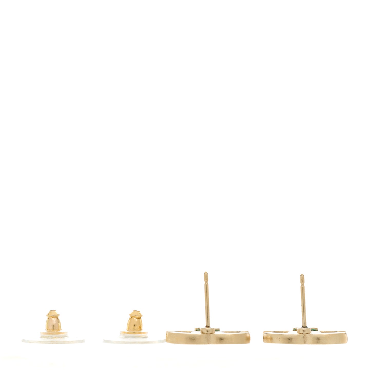 Crystal CC Earrings Light Gold