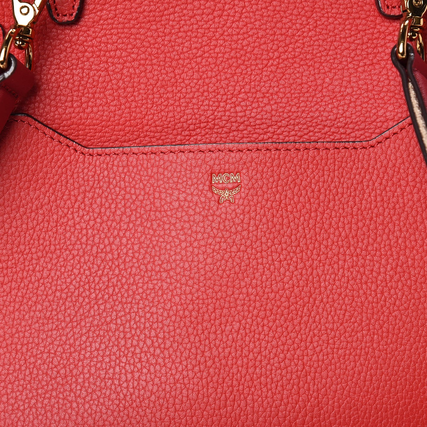 Grained Calfskin Medium Milla Convertible Backpack Red