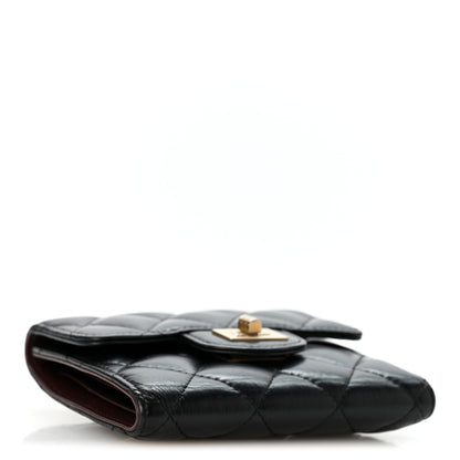 Chanel Aged Calfskin Quilted Reissue Compact Wallet Black 4 of 11
