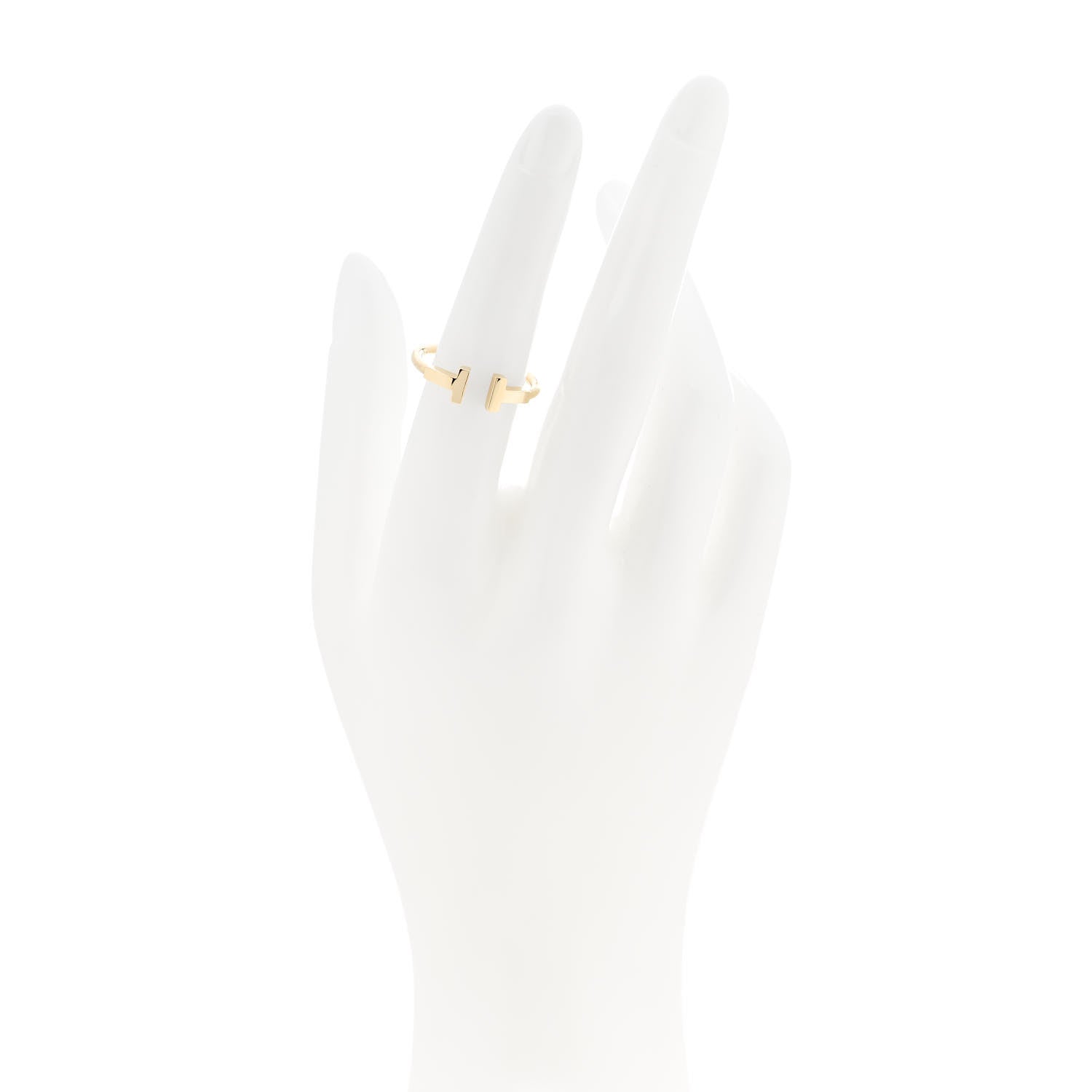Tiffany 18K Yellow Gold T Wire Ring 53 6.25 2 of 4
