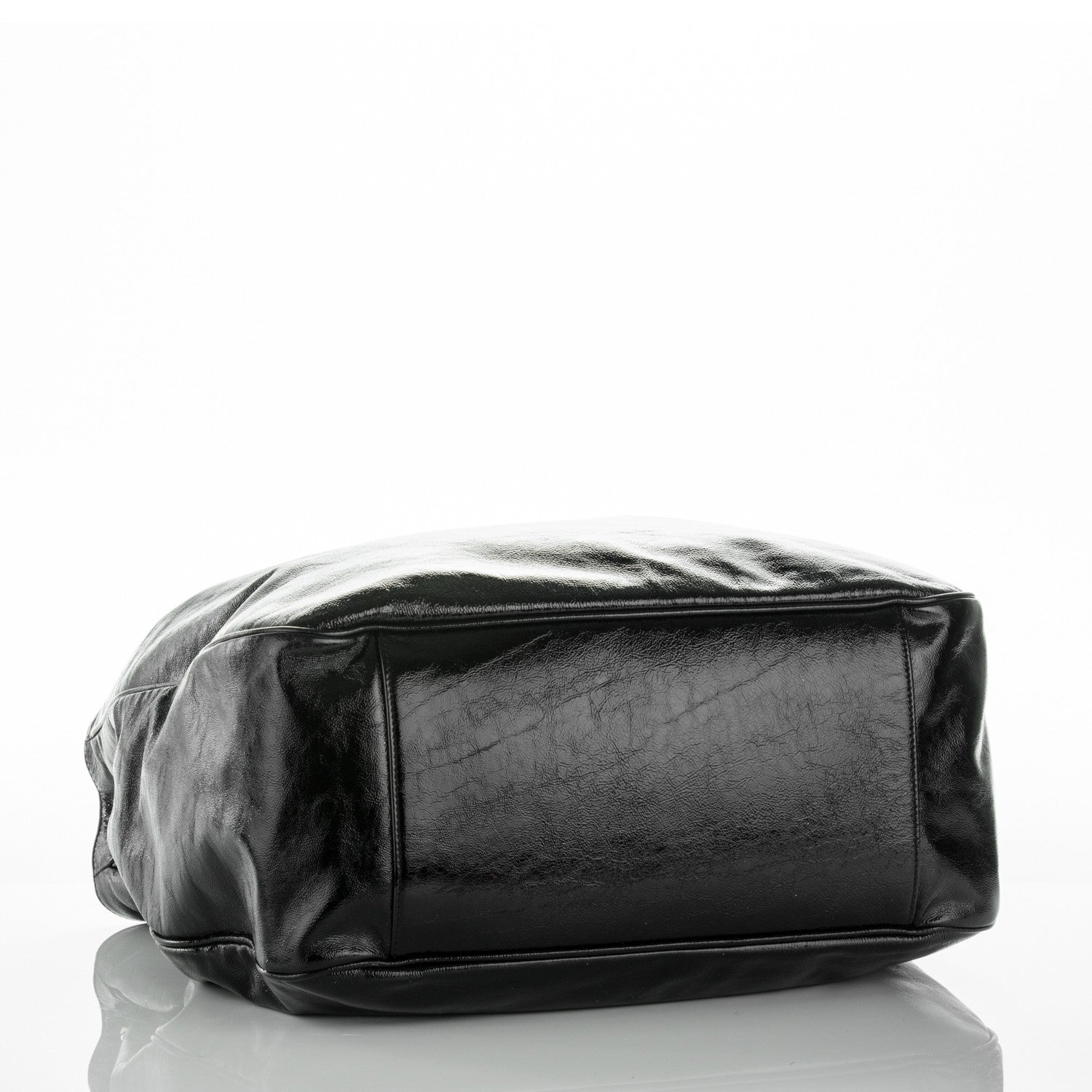 Saint Laurent Textured Patent Large Roady Hobo Black 4 of 7